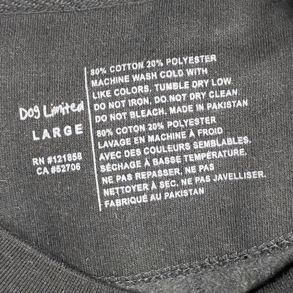 Dog Limited Drake Collaboration 1-800-Chow Black Crew Neck Sweatshirt L - Picture 3 of 6